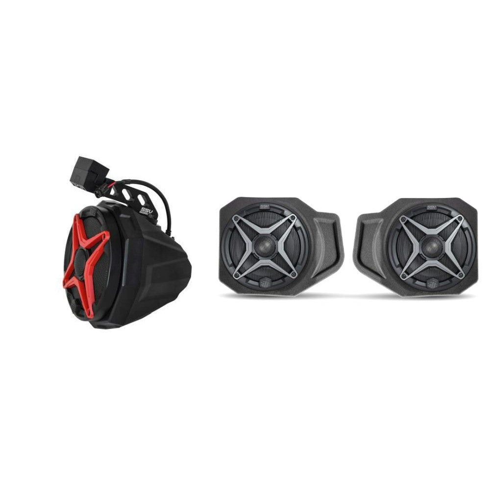 SSV Works Front And Side 6.5" Speaker Pods W/ Subwoofer For Polaris RGR XP 1000 18-22