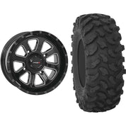 Set of 2 Mounted Wheel and Tire Kit Wheel: 20x6.5 4+3 4/137 Tire: 35x10-20 8 Ply