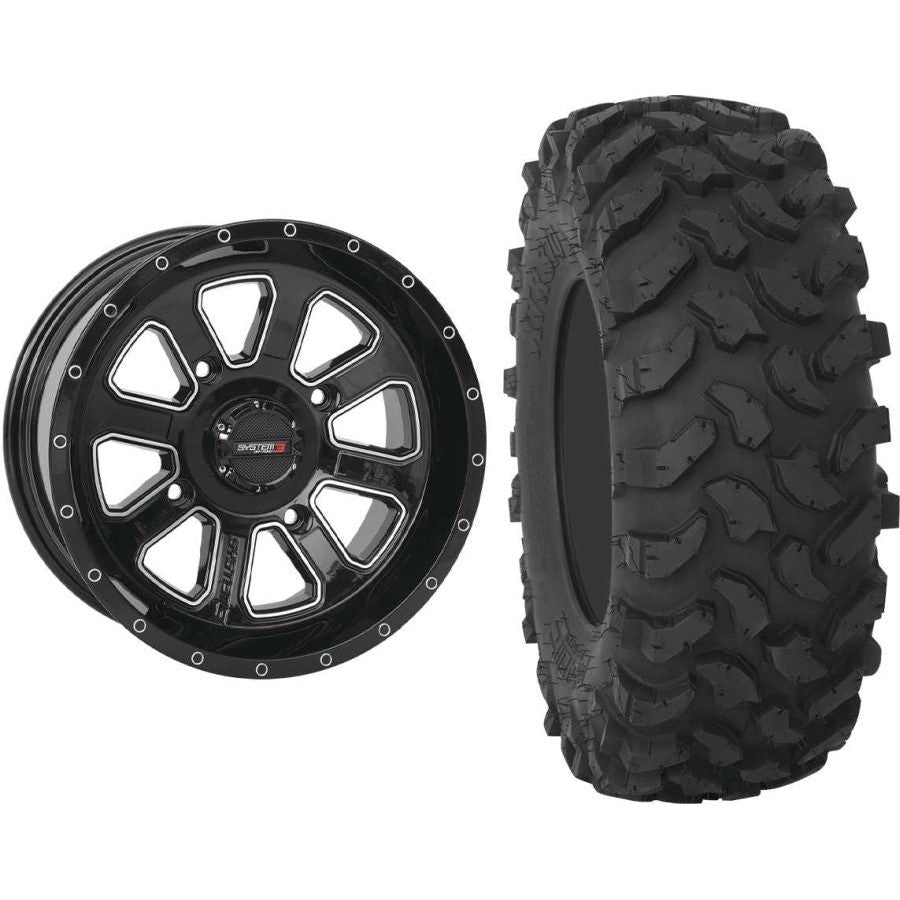 Set of 2 Mounted Wheel and Tire Kit Wheel: 20x6.5 4+3 4/137 Tire: 35x10-20 8 Ply