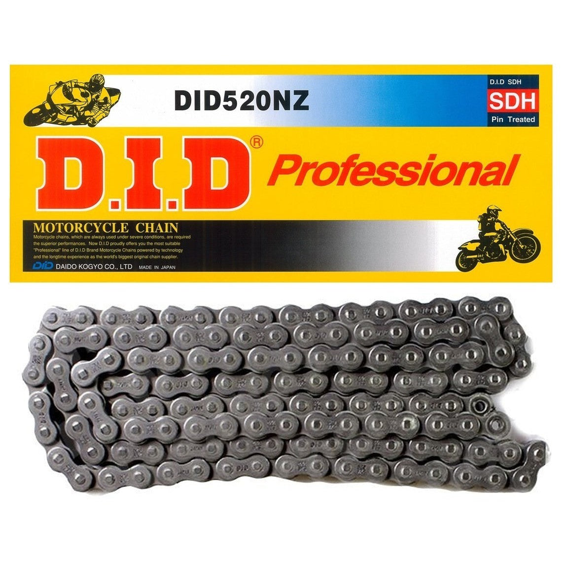 DID Super Non O-Ring 520 NZ Chain 110 Links Natural for Street Motorcycle