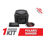 SSV Works Front And Side 6.5" Speaker Pods W/ Plug-And-Play 10" Subwoofer?With Ride Command For Polaris Ranger XP 1000 18-22