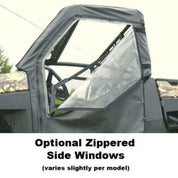 Falcon Ridge Black Canvas Soft Roll-Away Doors With Zipper For CFMOTO UForce 2019-2022