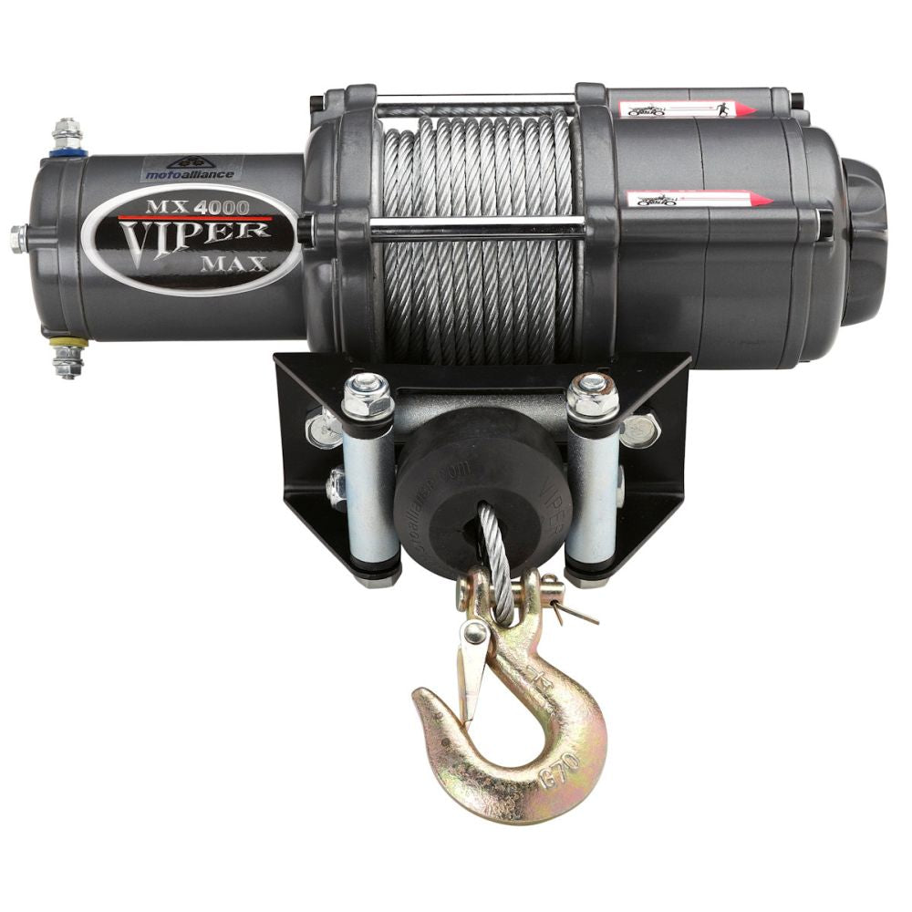 Viper Max UTV Winch Kit 4000 lb With 50 Feet Steel Cable With Mount