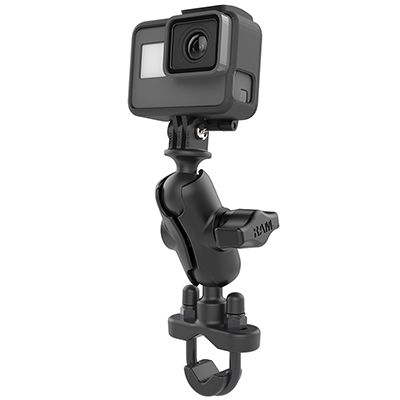 Ram Mounts U-Bolt Handlebar/Rail Mount with GoPro Adaptor Short Double Socket Arm Short Double Socket Arm - RAM-B-149Z-A-GOP1U