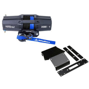 Viper V2 ATV Winch Kit 3500 lb Standard Spool With 40 Feet Blue Synthetic Rope With Mount For Honda Rancher 350/450 2000-2003