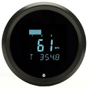 Dakota Digital 3-3/8" Round Performance Speedometer Gauge Teal Black ODYR-01-1-K
