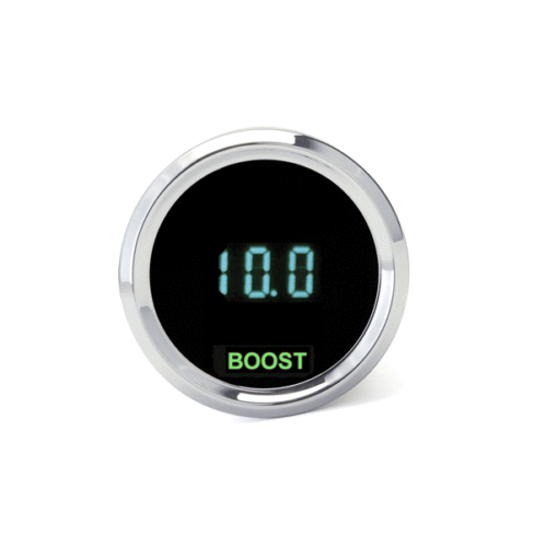Dakota Digital 2-1/16" Round Vacuum Boost Gauge & Sensor Teal Display ODYR-09-5