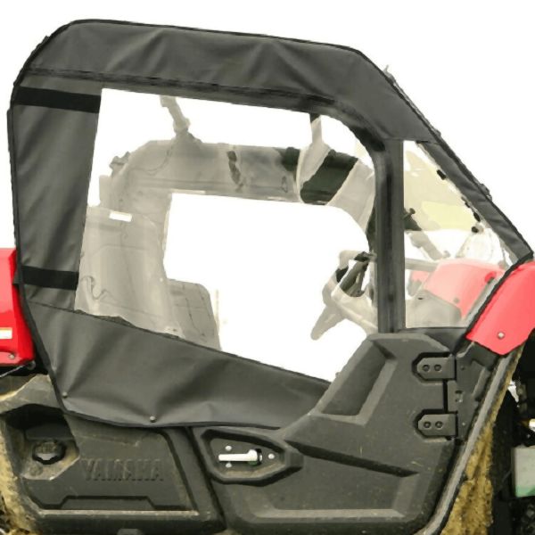 Falcon Ridge Black Canvas Soft Roll-Away Doors With Zipper For Yamaha Viking 2014-2023