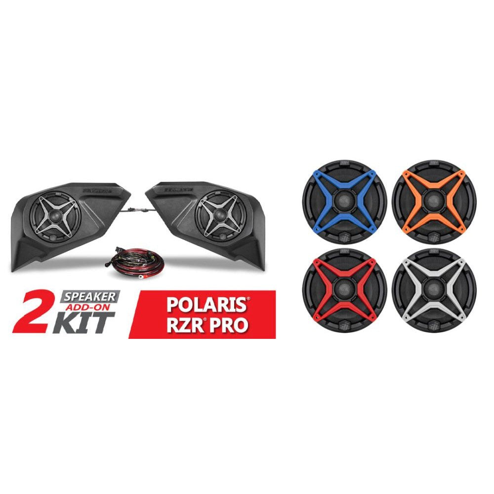 SSV Works Rear 6.5" Add On Speaker Pods With Blue Grills For Polaris RZR Pro 20-22