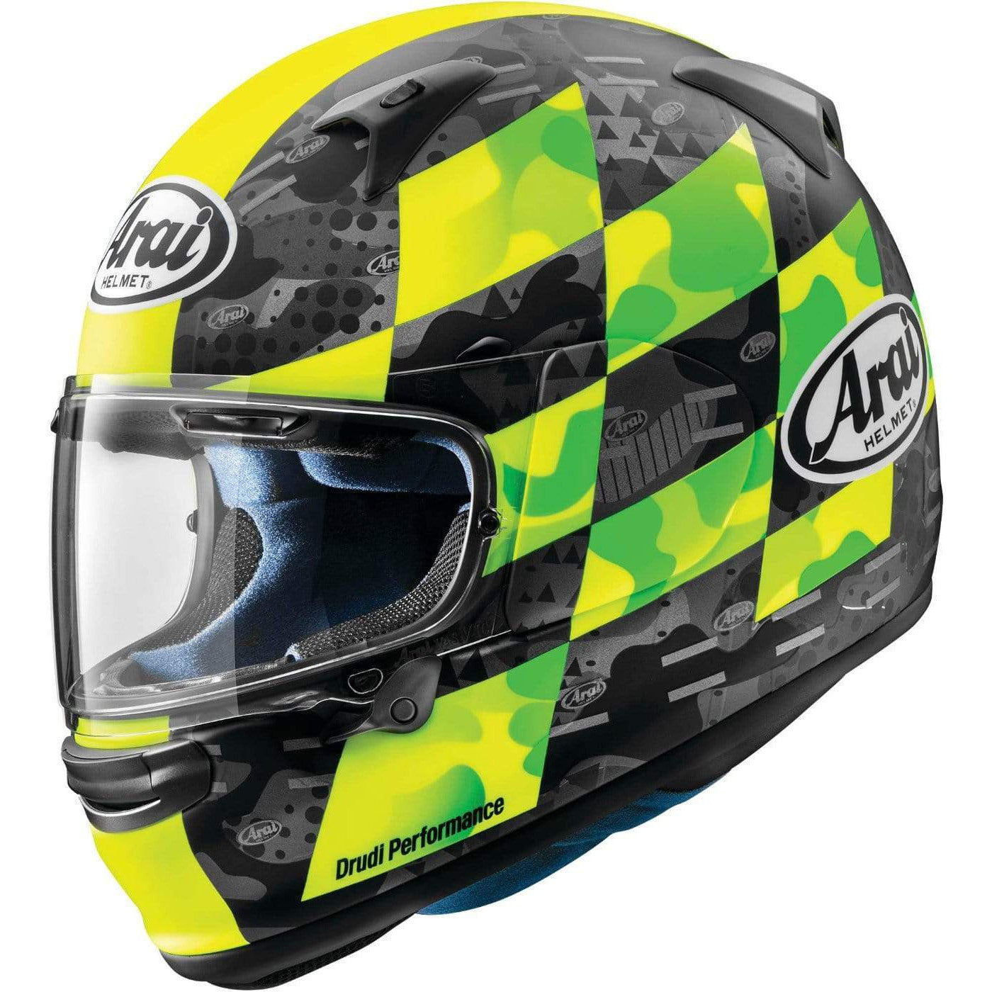 fluorescent motorcycle helmet Arai Regent-X Patch Motorcycle Helmet – Lionparts Powersports
