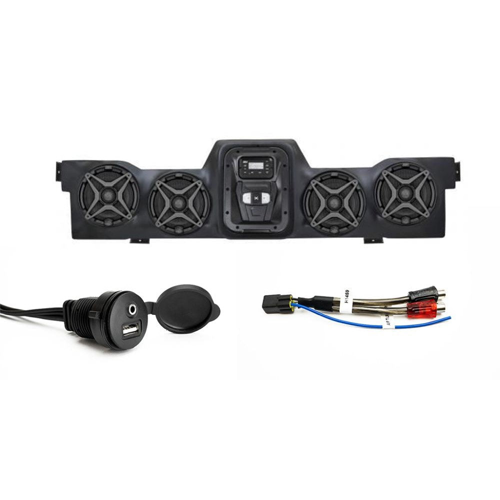 SSV Works 4 Speaker Overhead Sound Bar With RCA Harness And AUX/USB Add-On