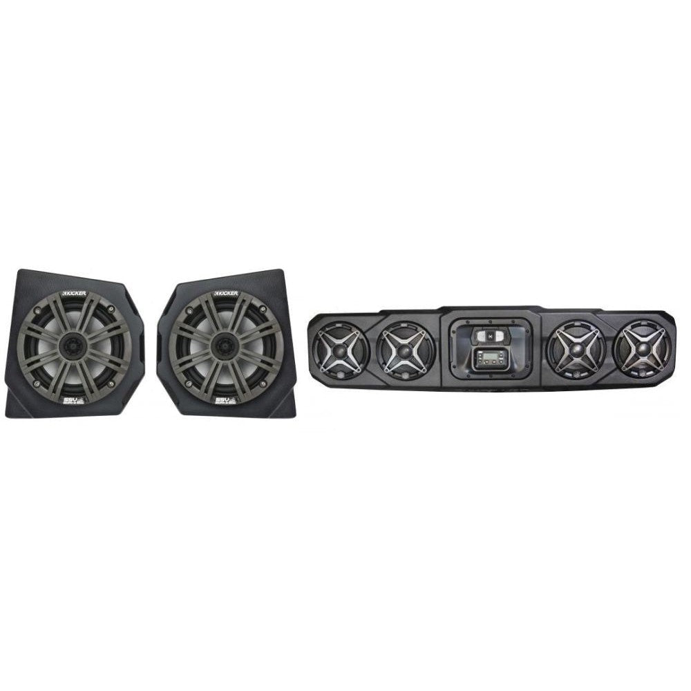 SSV Works 6.5'' Kicker Speakers W/ 4 Speaker Overhead Sound Bar For Can-Am HD10 18-22
