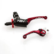 ASV Red F4 Offroad Model Shorty Clutch + Brake Lever Pro Pack BCF41506PX-SR