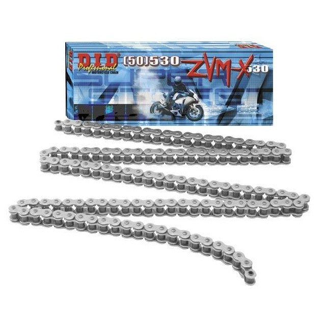 DID 530ZVM-X Super Street Series Chain 120 Links Nickel for Street Motorcycle