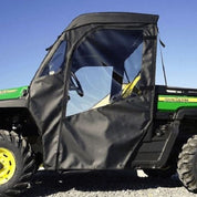 Falcon Ridge Black Canvas Soft Roll-Away Doors Rear Window With Zipper For John Deere Gator 2014-2019