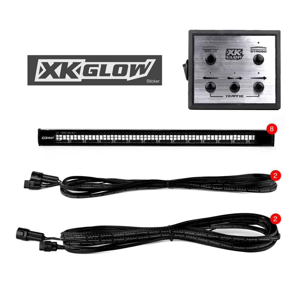 XK Glow Set of 8 Plug-And-Play Emergency Strobe Lights Blue/Red - XK052002-8BR
