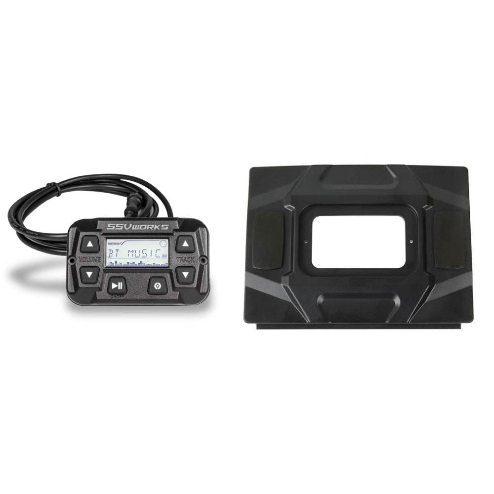 SSV Works MRB3S Media Player With Dash Panel Kit For Polaris General 1000 16-22