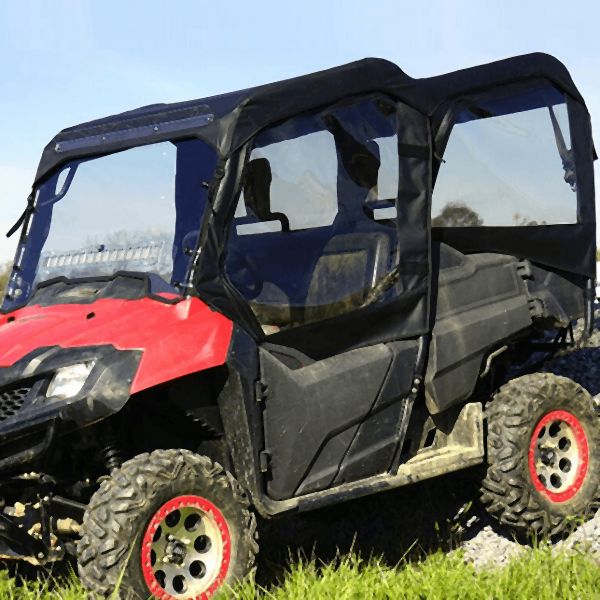 Falcon Ridge Black Canvas Doors, Rear Window and Top With Zipper For Honda Pioneer 2014-2023