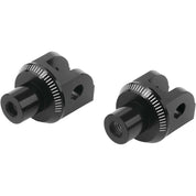 Puig Adventure Footpeg Adaptors Black Front - 6338N