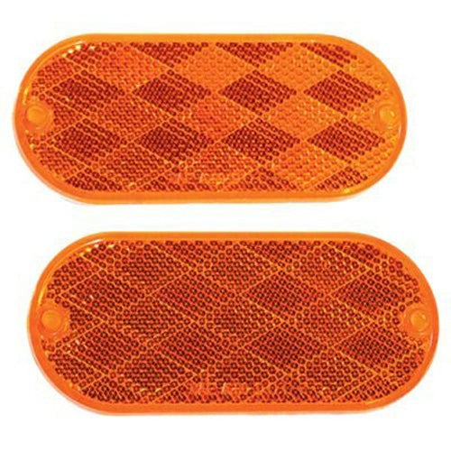 Optronics RE-12AK Reflector Oblong Amber/pair