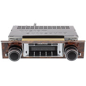 Custom Autosound 1968 Firebird Classic Car Stereo With Burlwood Bezel
