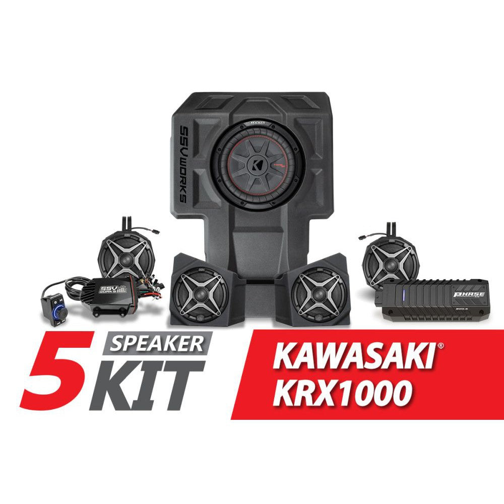 SSV Works 5 Speaker Audio Kit For Kawasaki KRF1000 2020-2022 220-KX-Q5A2