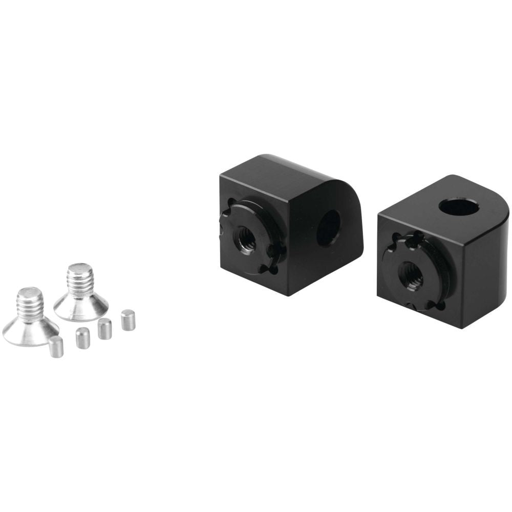 Puig Adjustable Footpeg Adaptors Passenger Black - 20249N