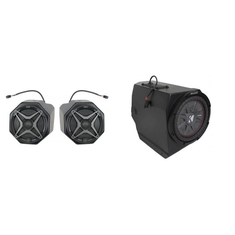 SSV Works 6.5'' Kicker Speakers W/ 10" Kicker Subwoofer Enclosure For Polaris General 1000 16-22