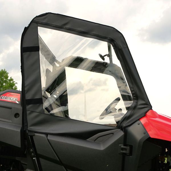 Falcon Ridge Black Canvas Soft Roll-Away Doors With Zipper For Honda Pioneer 2014-2022