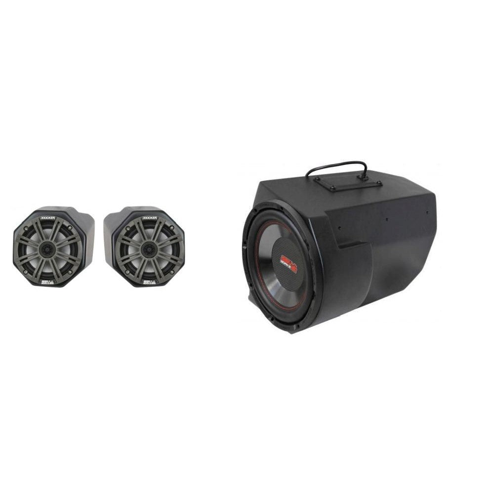SSV Works 2 Kick Speaker Plug-And-Play System W/ 10" Subwoofer For Polaris General 1000 16-20