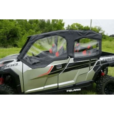 Falcon Ridge Black Canvas Soft Roll-Away Doors For Polaris General 2017-2023
