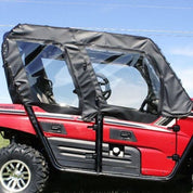 Falcon Ridge Black Canvas Soft Upper Doors With Zipper For Kawasaki Teryx Models