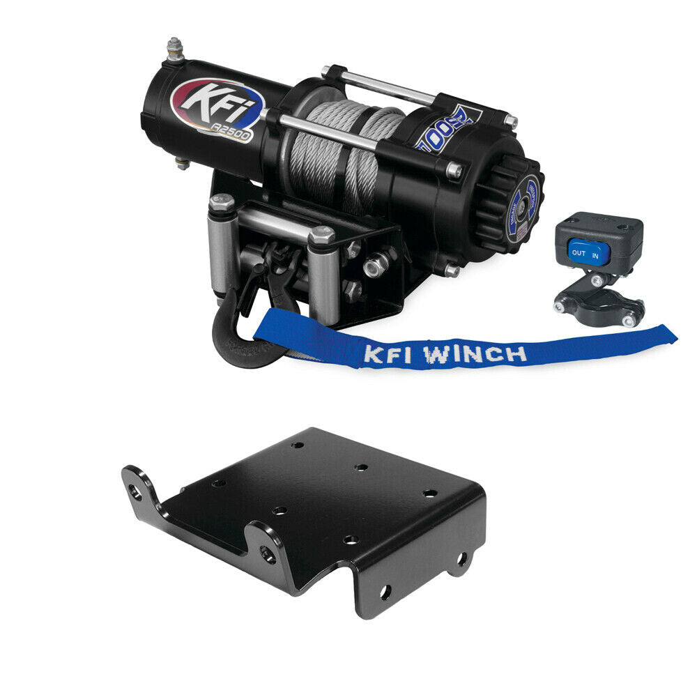 Winch Kit 2500 lb For Yamaha Big Bear 400 4x4 2007-2012 (Steel Cable)