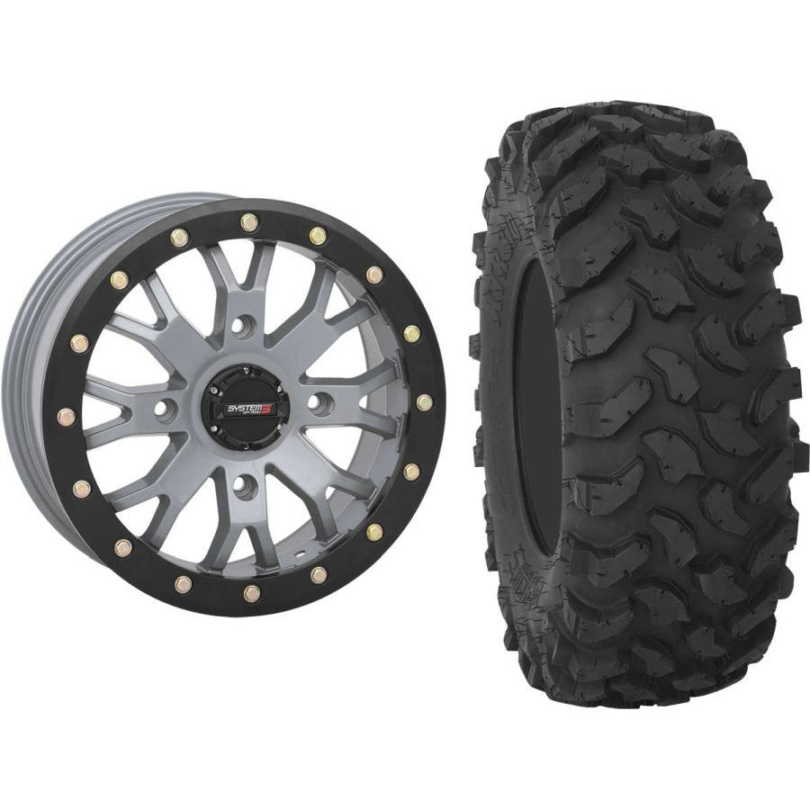 Set of 2 Mounted Wheel and Tire Kit Wheel: 15x7 6+1 4/137 Tire: 32x10-15 8 Ply