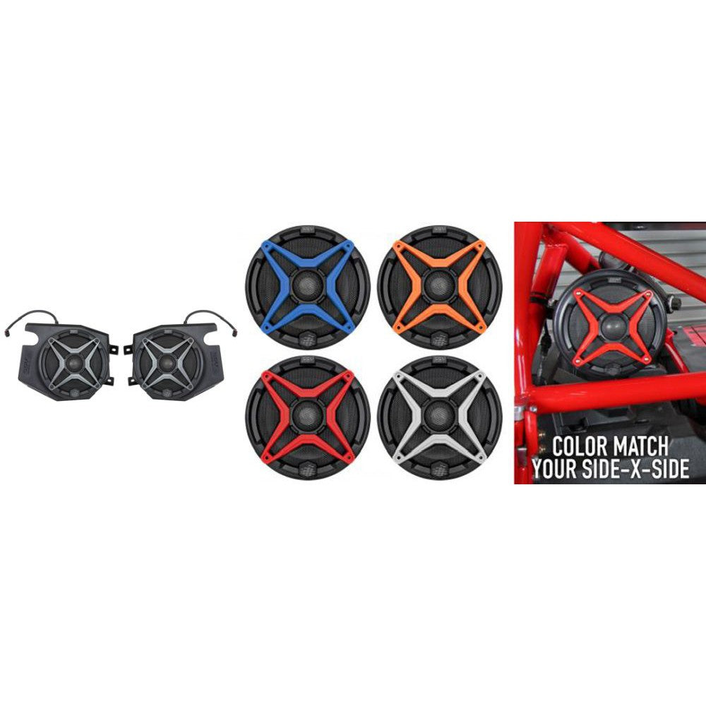 SSV Works Front Kicker 6.5" Speaker Pods With Red Grilles