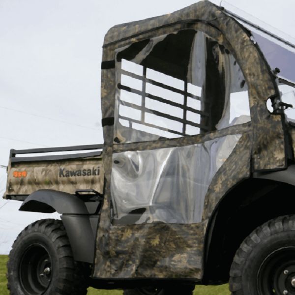 Falcon Ridge Black Canvas Doors, Rear Window and Top For Kawasaki Mule 2017-2022