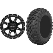 Set of 2 Mounted Wheel and Tire Kit Wheel: 14x7 5+2 4/110 Tire: 27x11-14 8 Ply