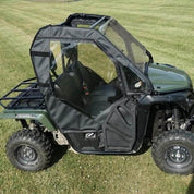 Falcon Ridge Black Canvas Soft Roll-Away Doors And Cold Rated Rear Window With Zipper For Honda Pioneer 2015-2021
