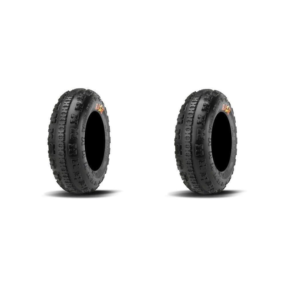 Pair of Maxxis RAZR Bias (4 Ply) ATV Tires 22x7-10 (2)