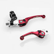 ASV Red F4 Offroad Model Shorty Clutch + Brake Lever Pair Pack BCF41306SH-SR