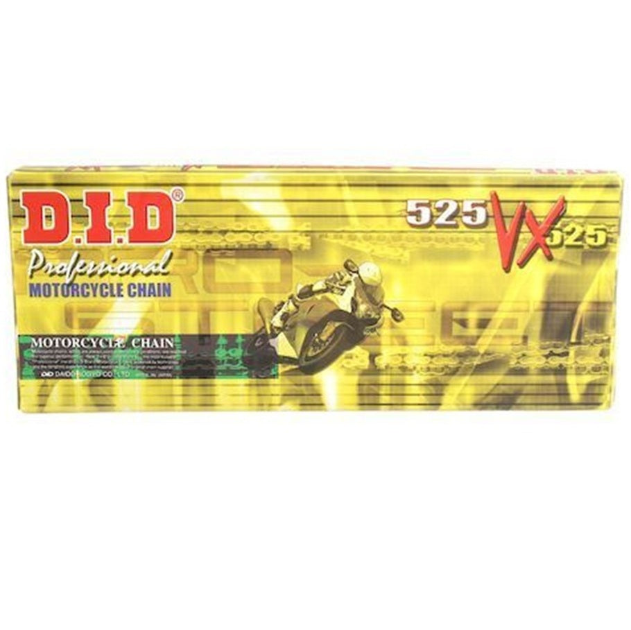 DID 525VX Pro-Street X-Ring VX Series Chain 130 Links for Street Motorcycle