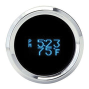 Dakota Digital Solarix 2-1/16" Round Clock Gauge Date Temp Blue Display SLX-16-1