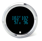 Dakota Digital Quad Air Pressure Tank Gauge Kit w/3 Sensors 0-300psi ODYR-19-7-3