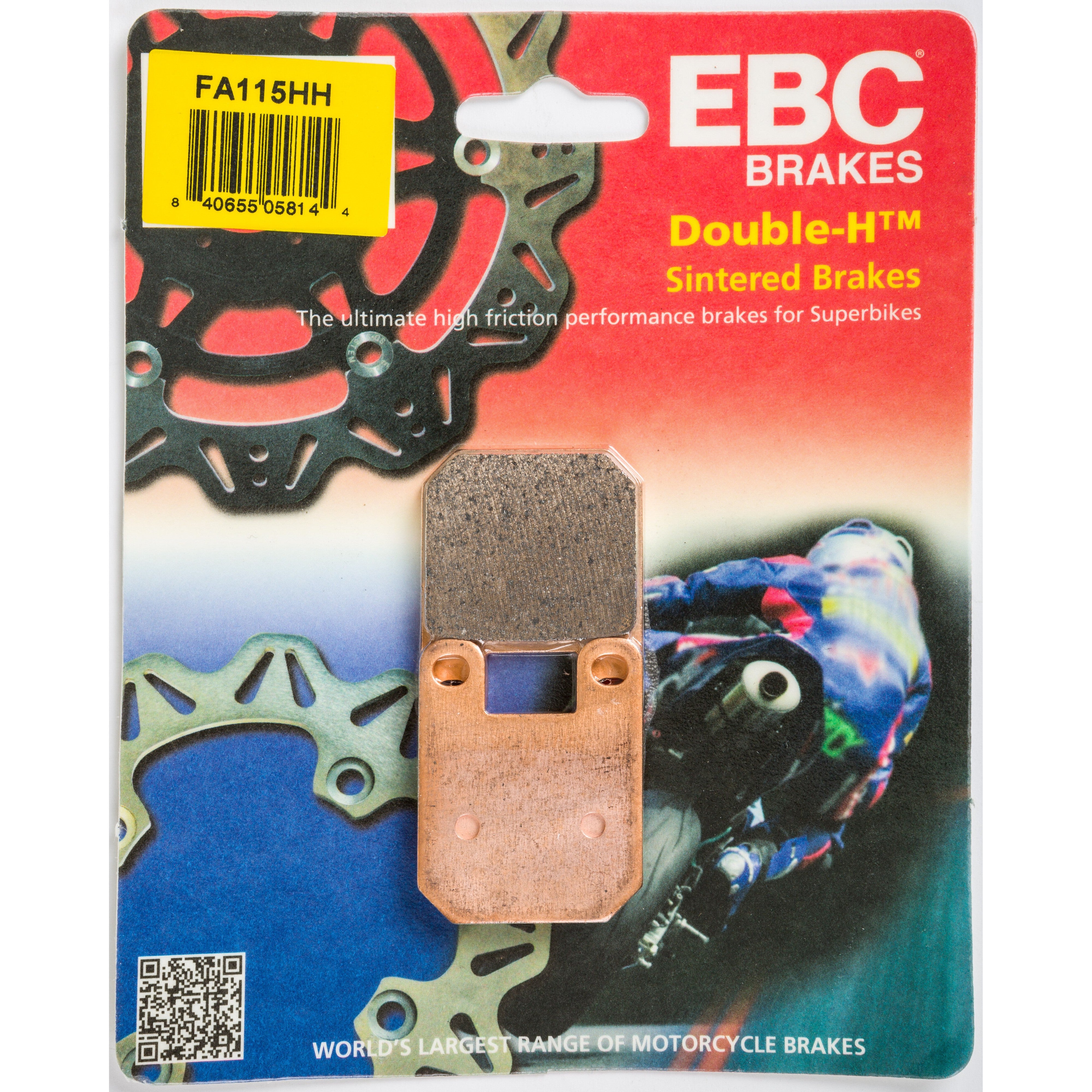 EBC 1 Pair Sintered HH Race Formula Brake Pads MPN FA115HH