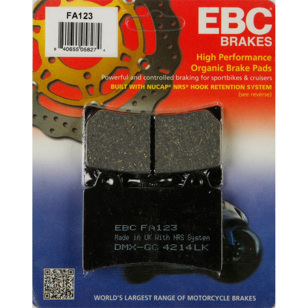 EBC 1 Pair FA Series Organic Replacement Brake Pads MPN FA123