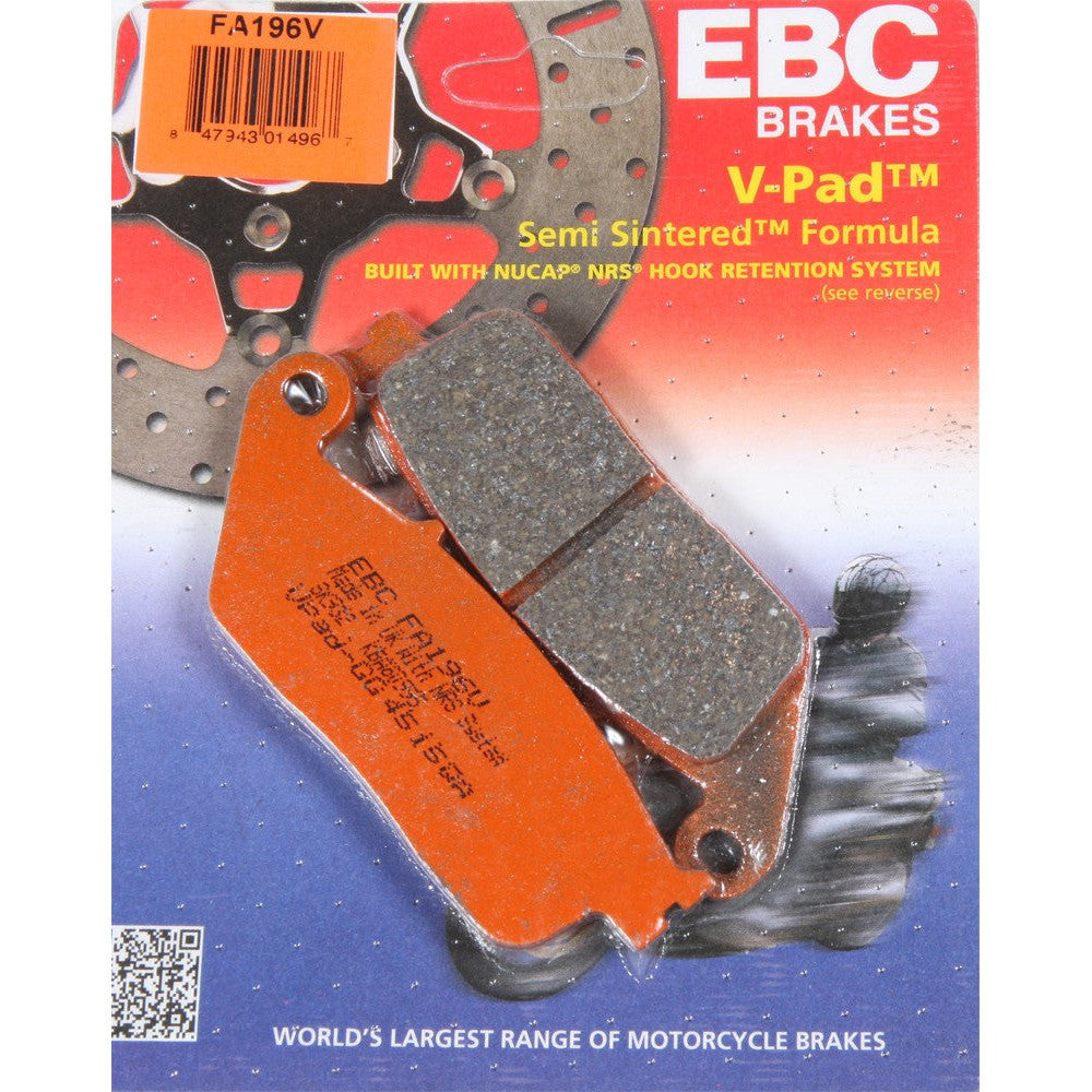 EBC 1 Pair V-Pad Semi-Sintered Touring Brake Pads MPN FA196V