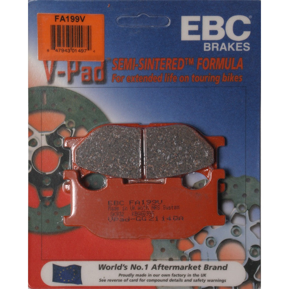 EBC 1 Pair V-Pad Semi-Sintered Touring Brake Pads MPN FA199V