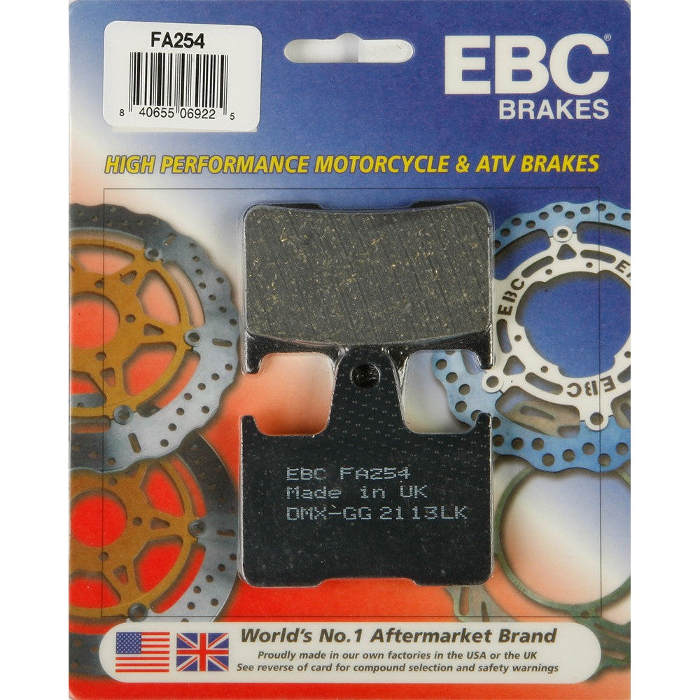 EBC 1 Pair FA Series Organic Replacement Brake Pads MPN FA254