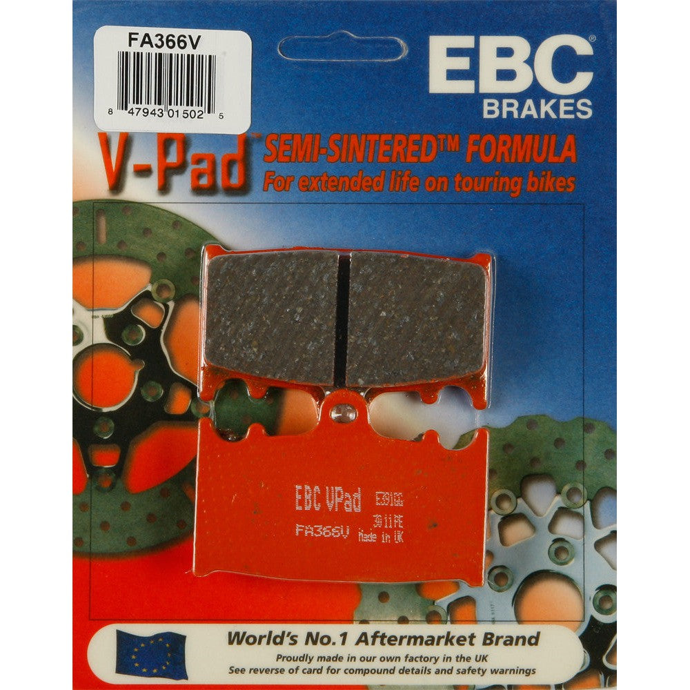 EBC 1 Pair V-Pad Semi-Sintered Touring Brake Pads MPN FA366V