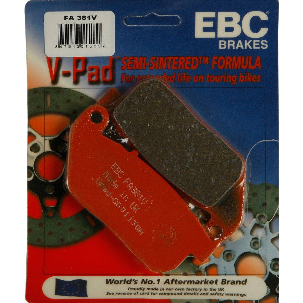 EBC 1 Pair V-Pad Semi-Sintered Touring Brake Pads MPN FA381V